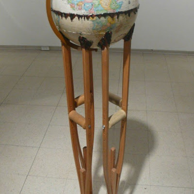 crutch globe holder