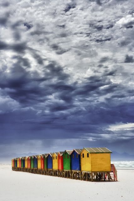 Beach Huts in Muizenberg, Cape Town