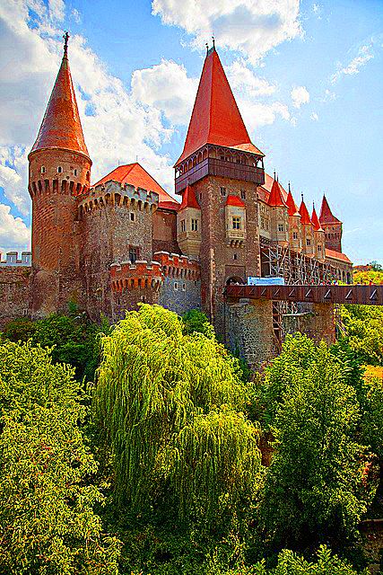 Hunyad Castle. Gothic-style castle in Romania.