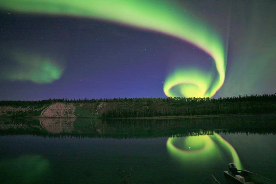 Spiral aurora borealis